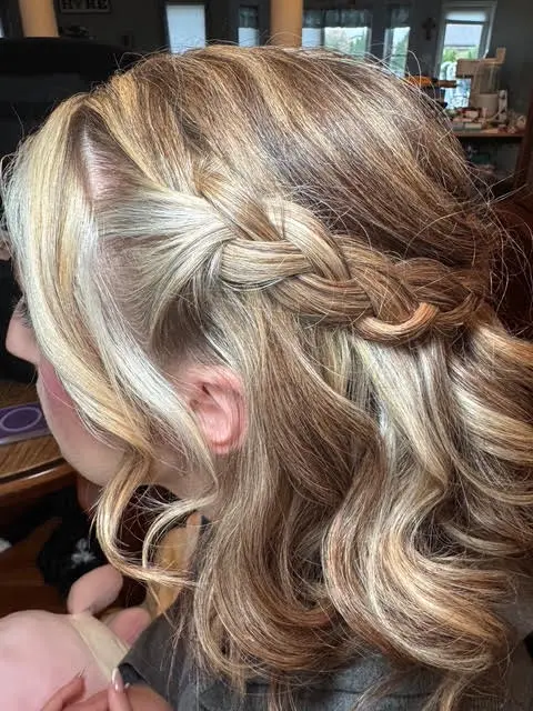 Professional bridal updo hair styling Royal Glow Beauty Esthetics