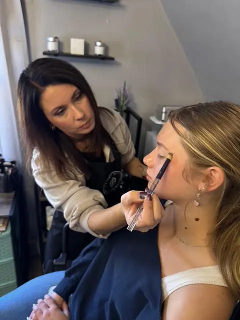 Eye makeup application technique professional makeup artist Royal Glow Beauty