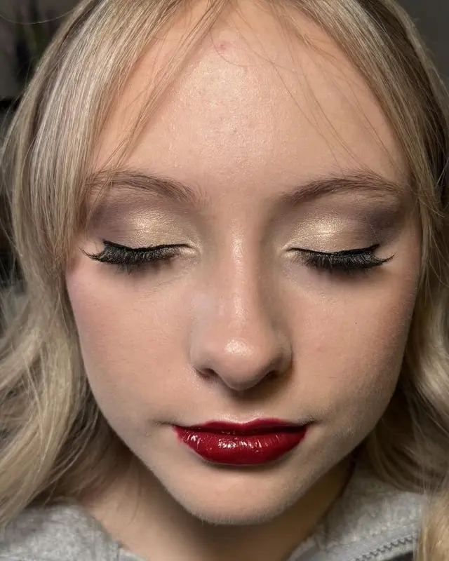 Professional makeup application results with lashes Royal Glow Beauty Esthetics